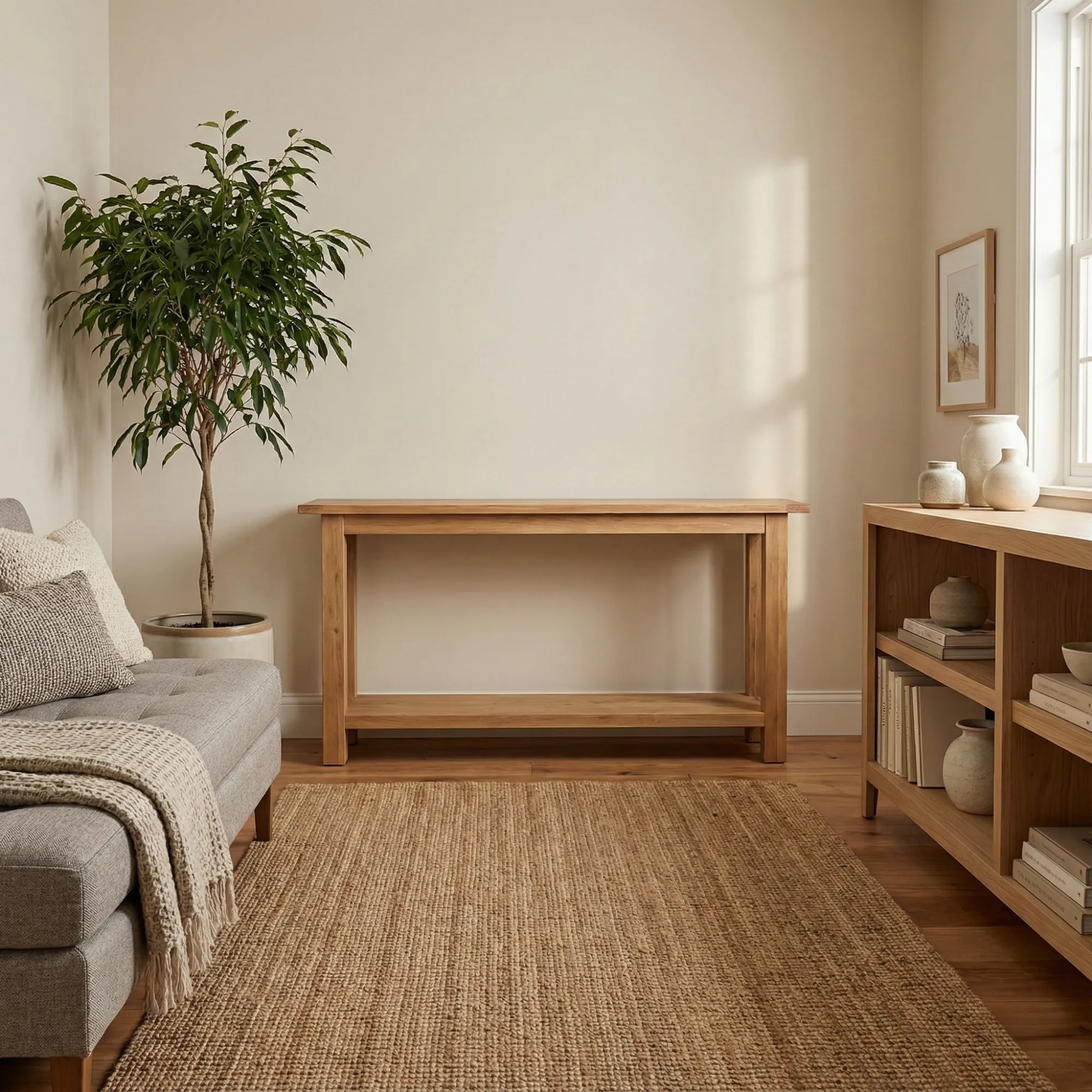 Narrow Solid Wood Console Table - view 7